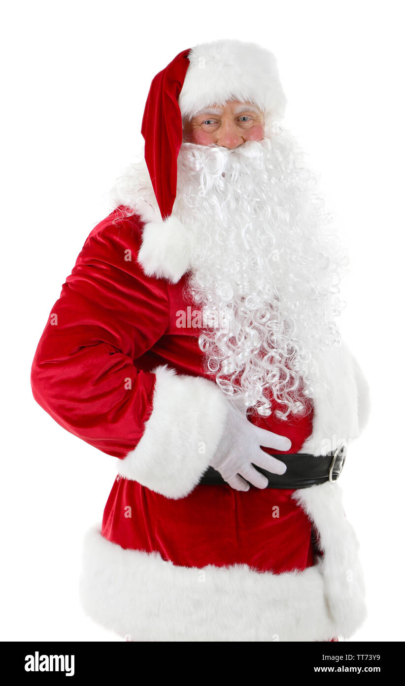 Santa Claus isolated on white background Stock Photo - Alamy