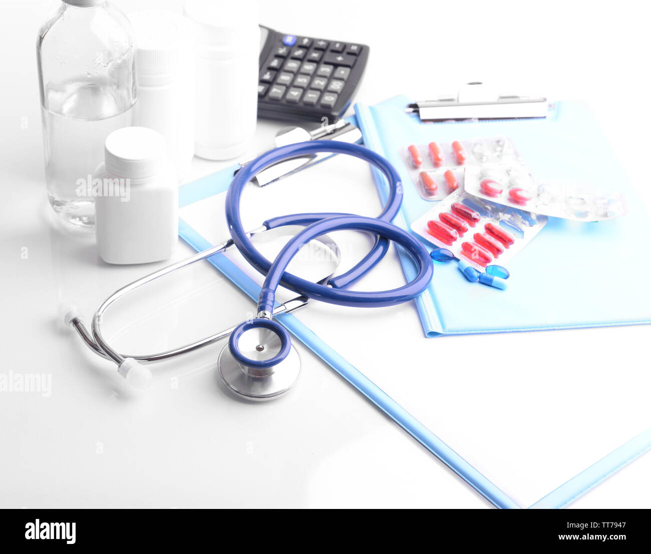 Stethoscope isolated on white Stock Photo - Alamy