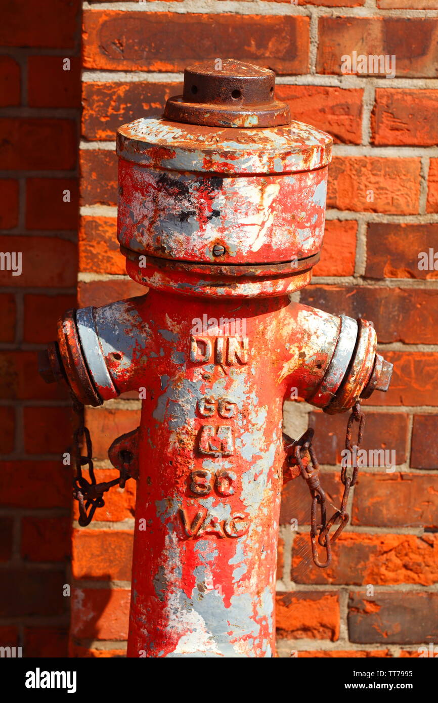 Old red hydrant, Germany, Europe Stock Photo Alamy