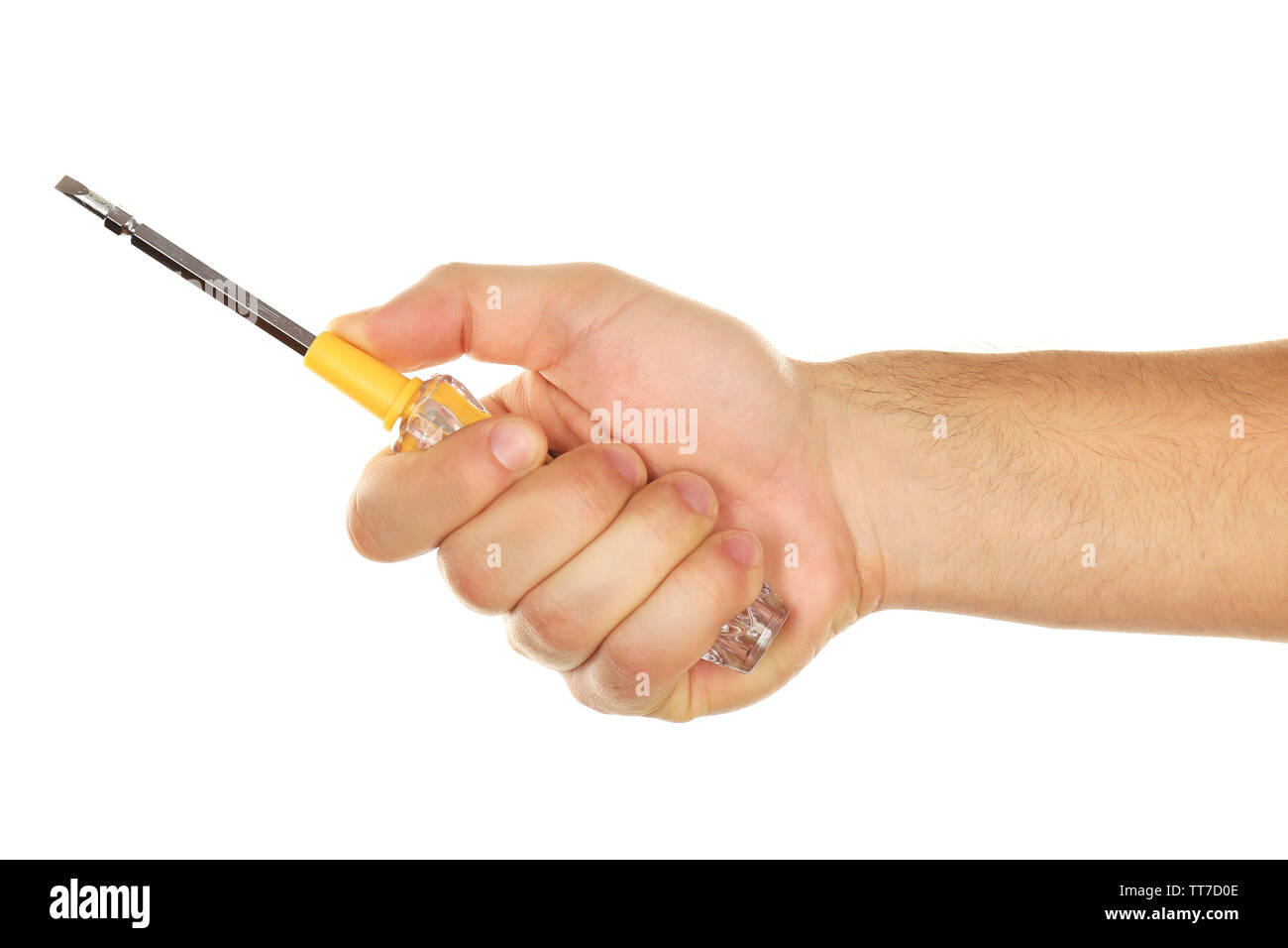 Closeup fingers holding screwdriver hi-res stock photography and images ...