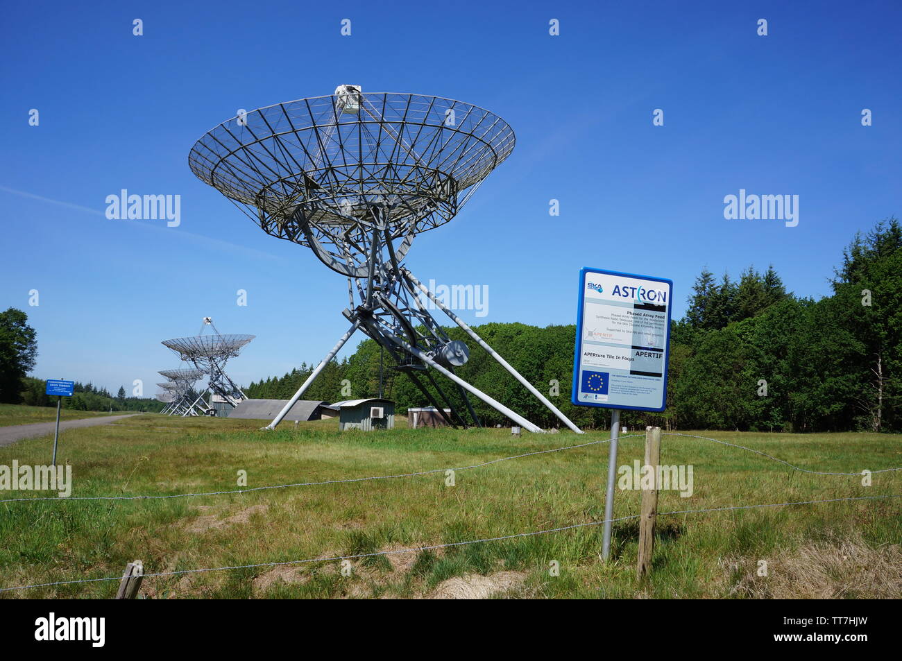 Radio telescope array in Westerbork, the Netherlands Stock Photo ...