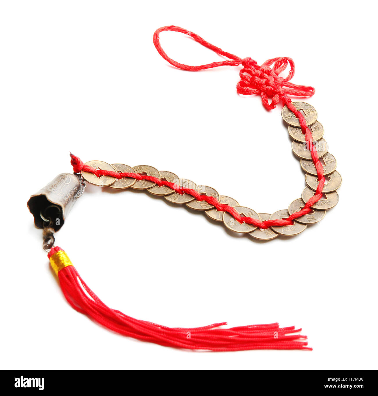 Chinese coins red ribbon hi-res stock photography and images - Alamy