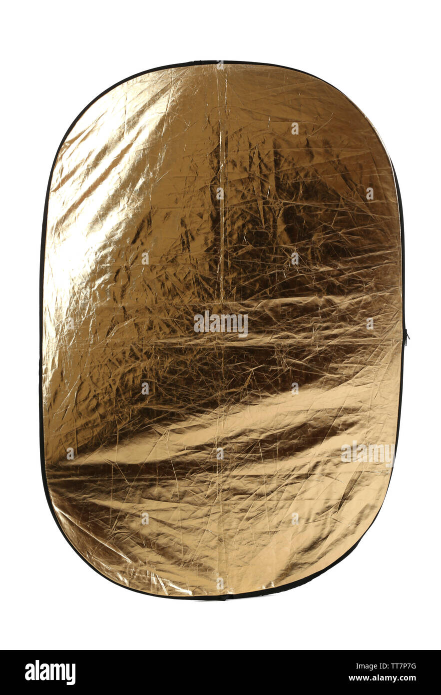 Gold photography light reflector isolated on white Stock Photo Alamy