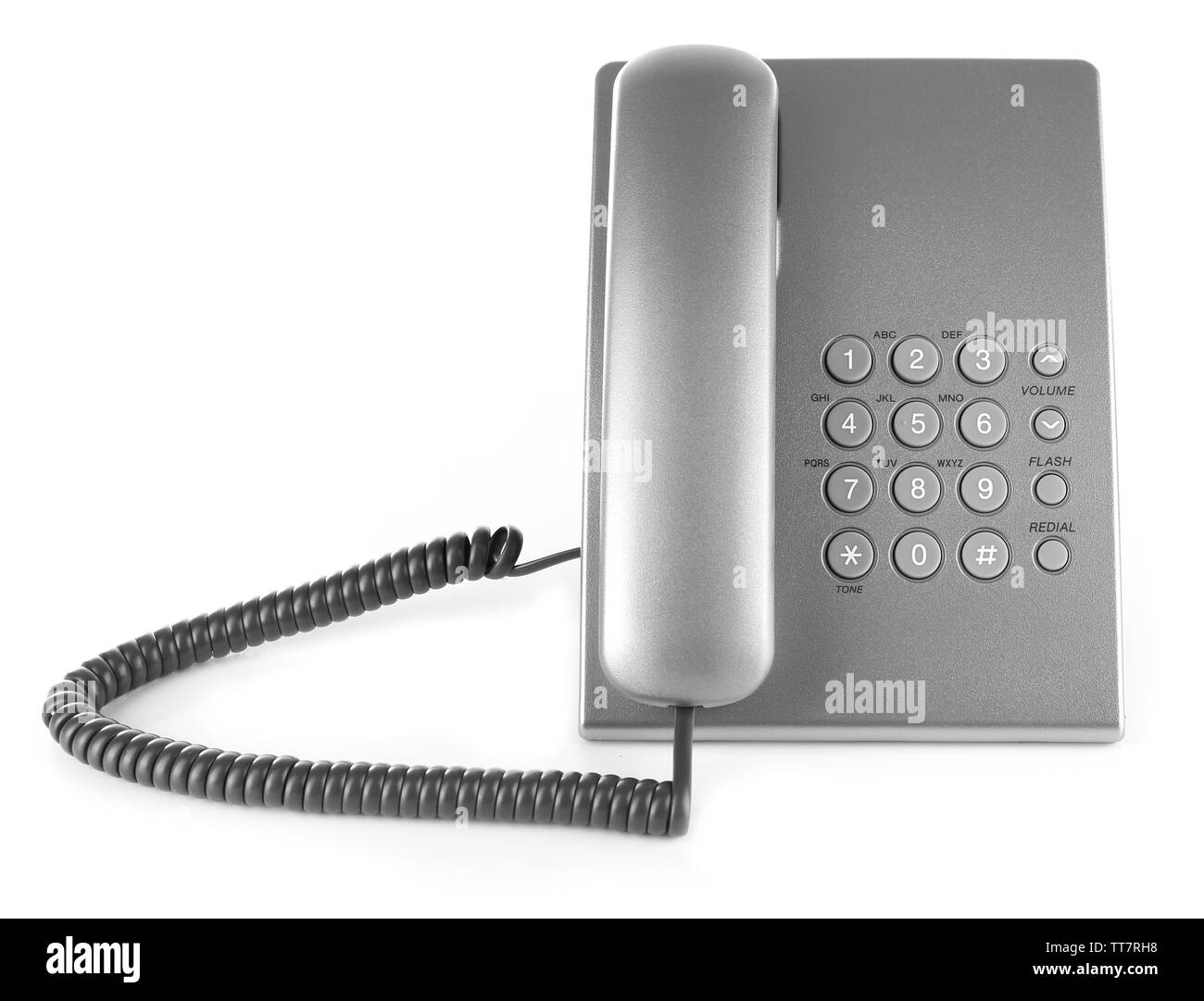 Telephone set isolated on white Stock Photo Alamy
