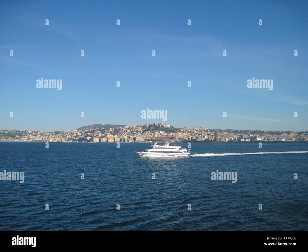 HIGH SPEED FERRY FROM NAPLES TO CAPRI, LIFE BOAT,AMALFI, AMALFI COAST, ITALY Stock Photo Alamy