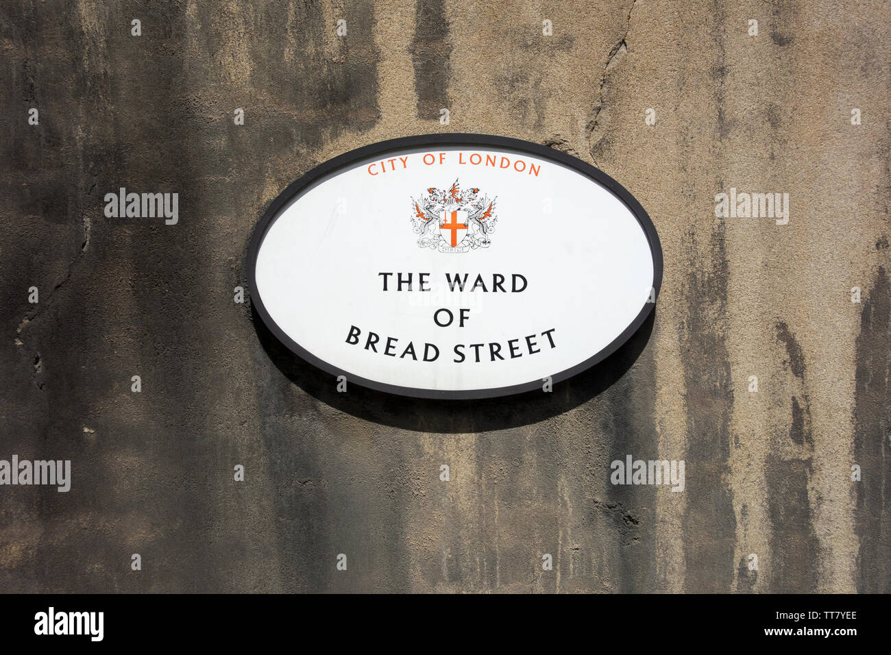 Sign for the Ward of Bread Street Stock Photo Alamy