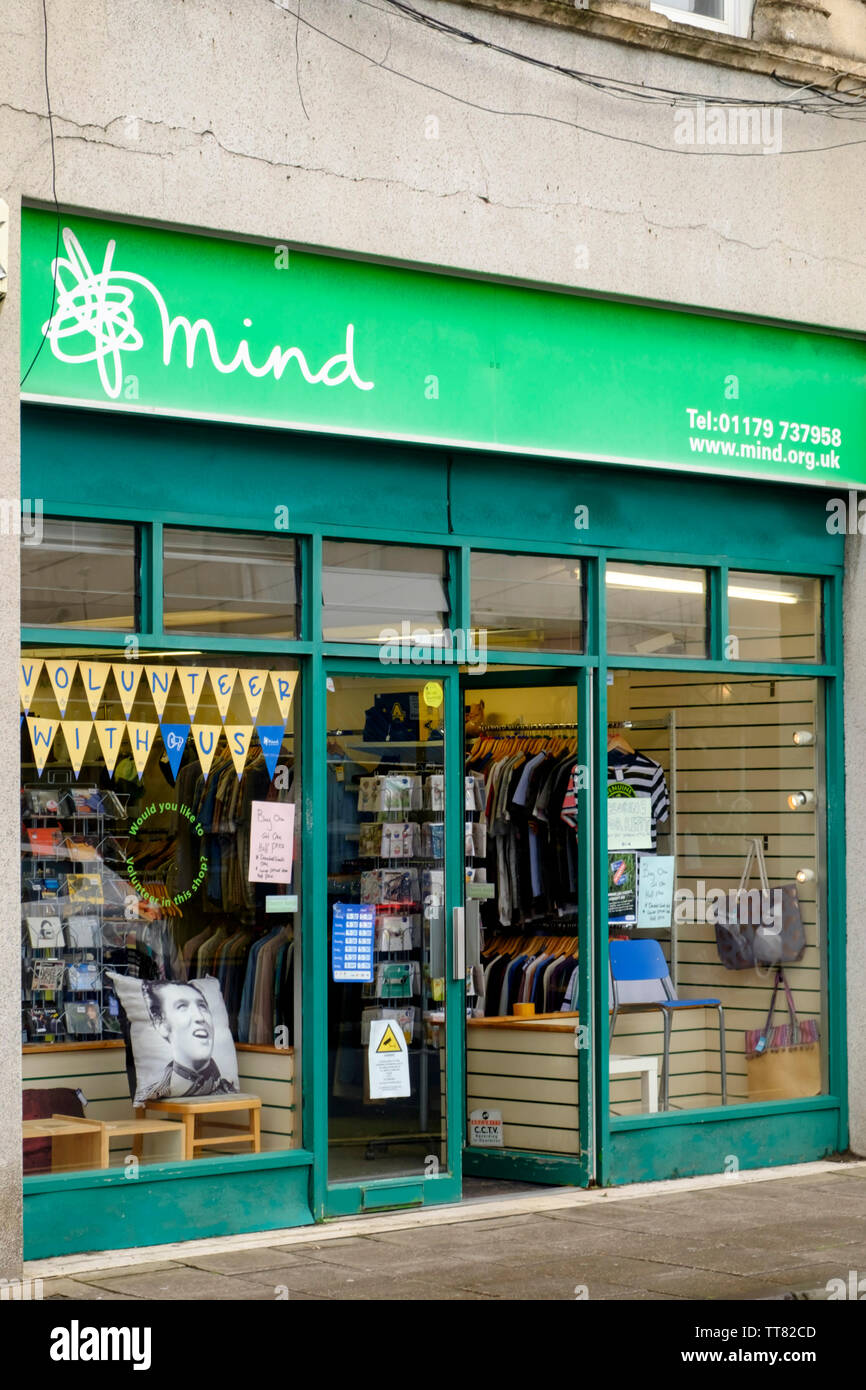 Around the Clifton Downs area of Bristol Mind Charity shop Stock Photo