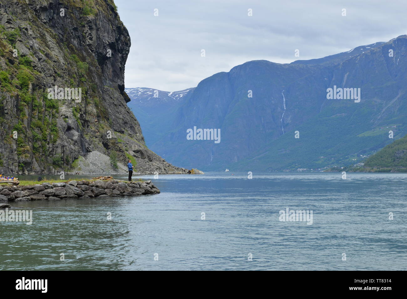 Fishing on the Fiords Stock Photo
