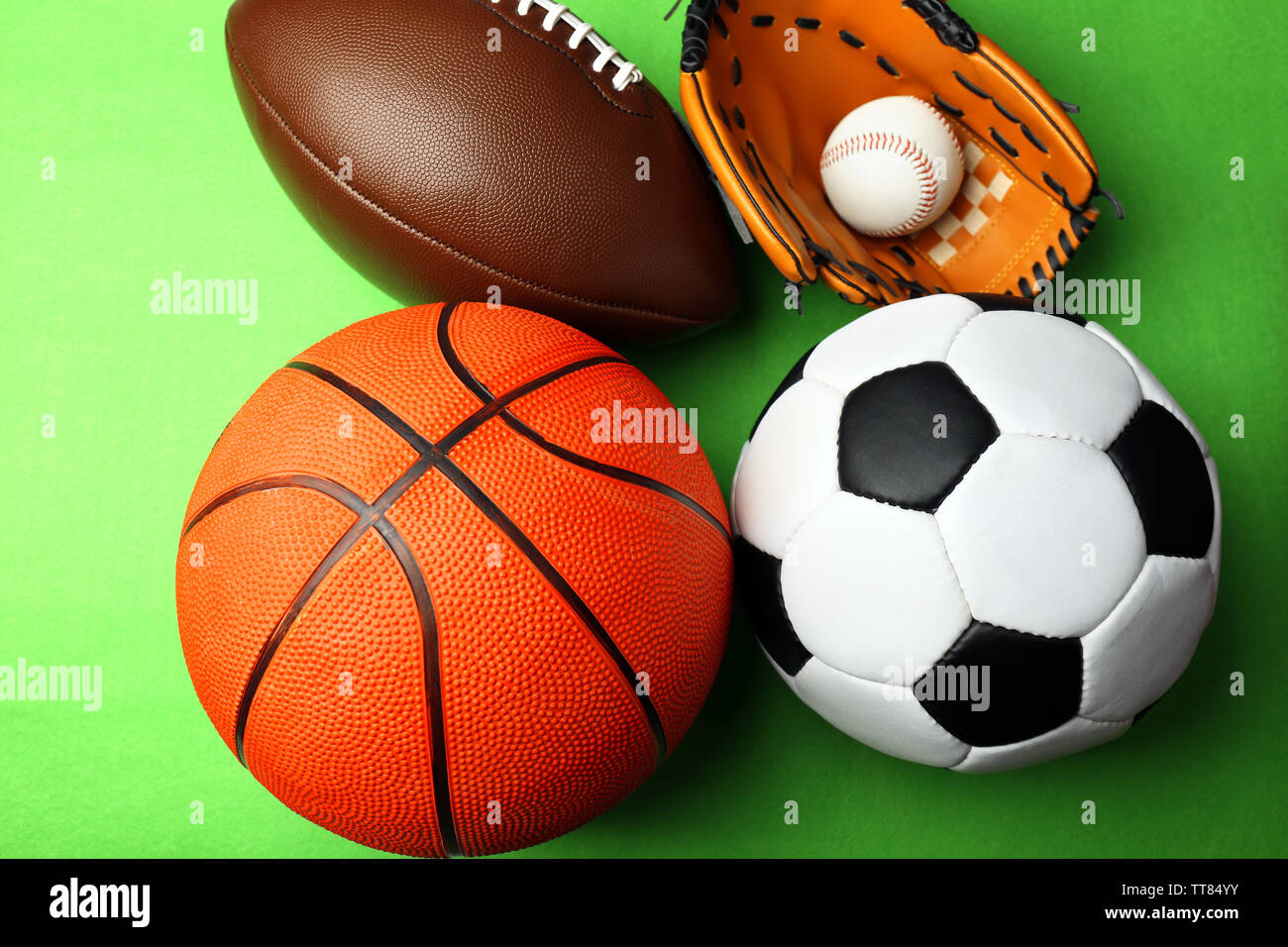 Group of different sports balls hi-res stock photography and images - Alamy