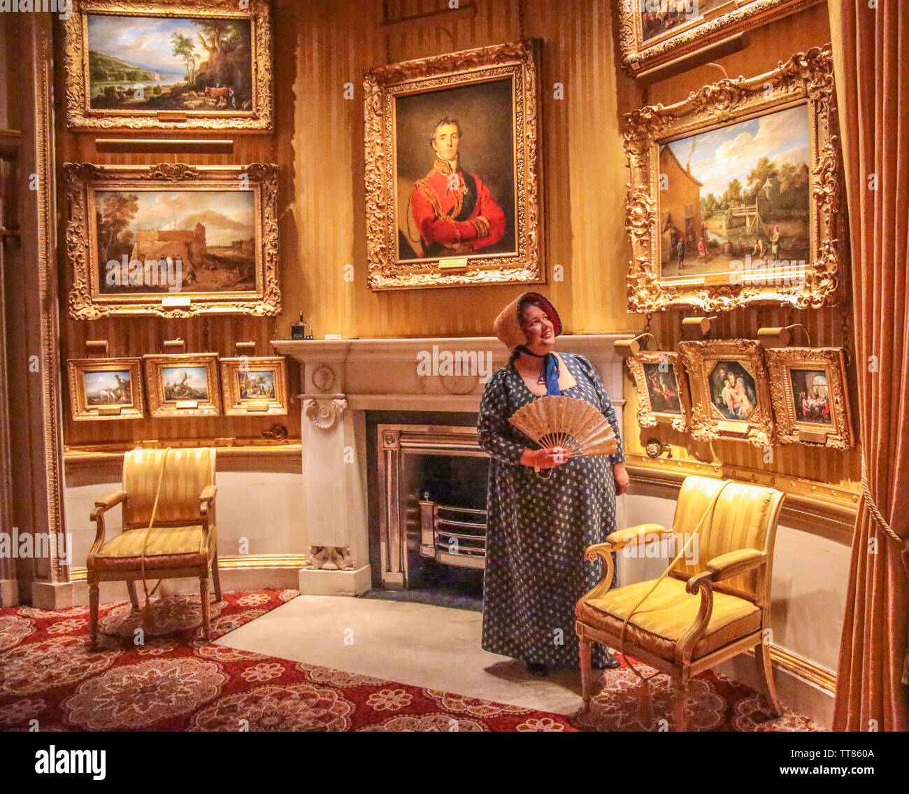 London 15 June 2019 An Actress With Period Costume In The