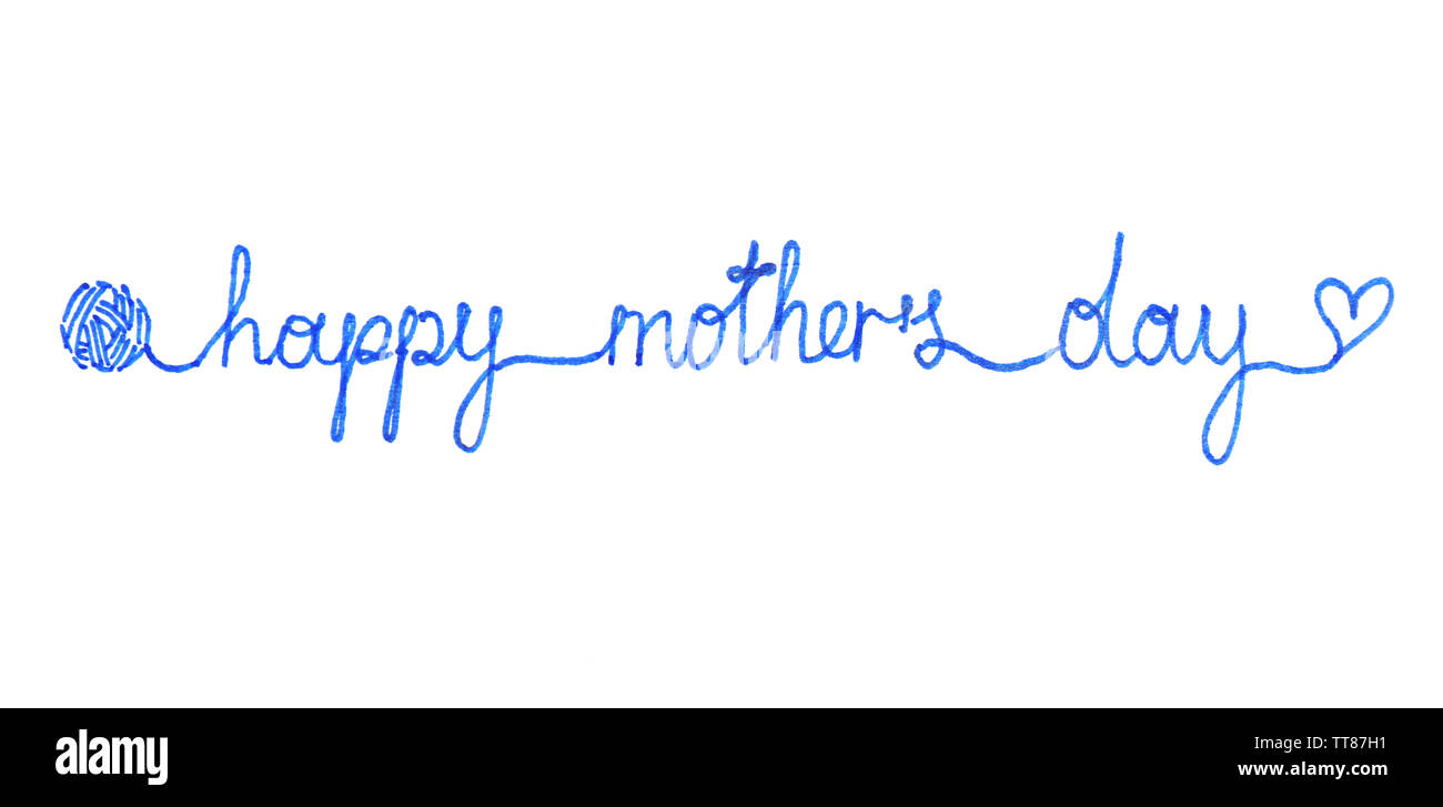 Happy Mothers Day message written on paper close up Stock Photo