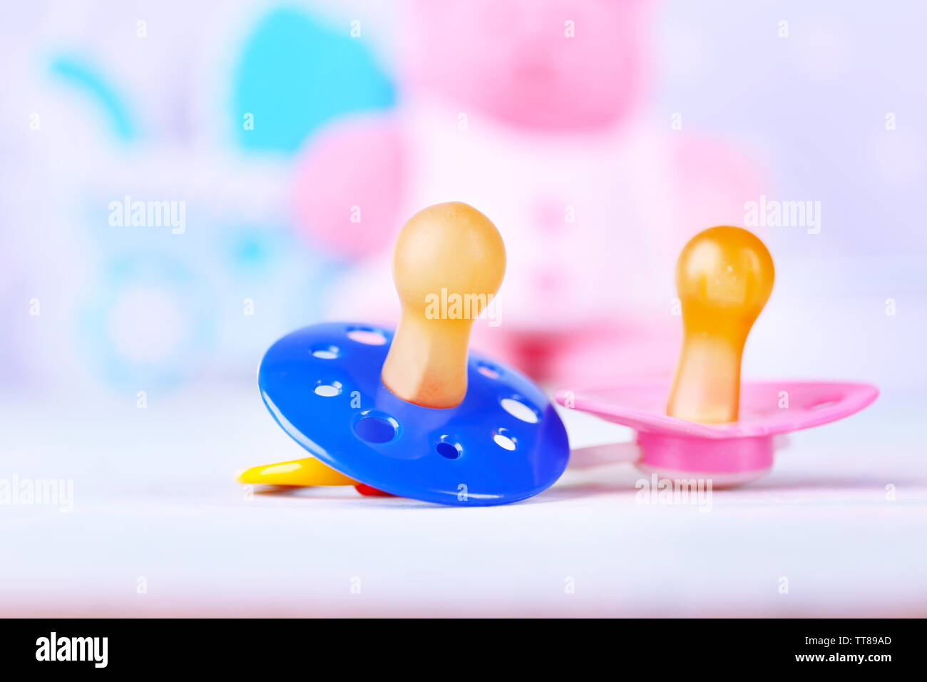 Baby girl with dummy hi-res stock photography and images - Alamy