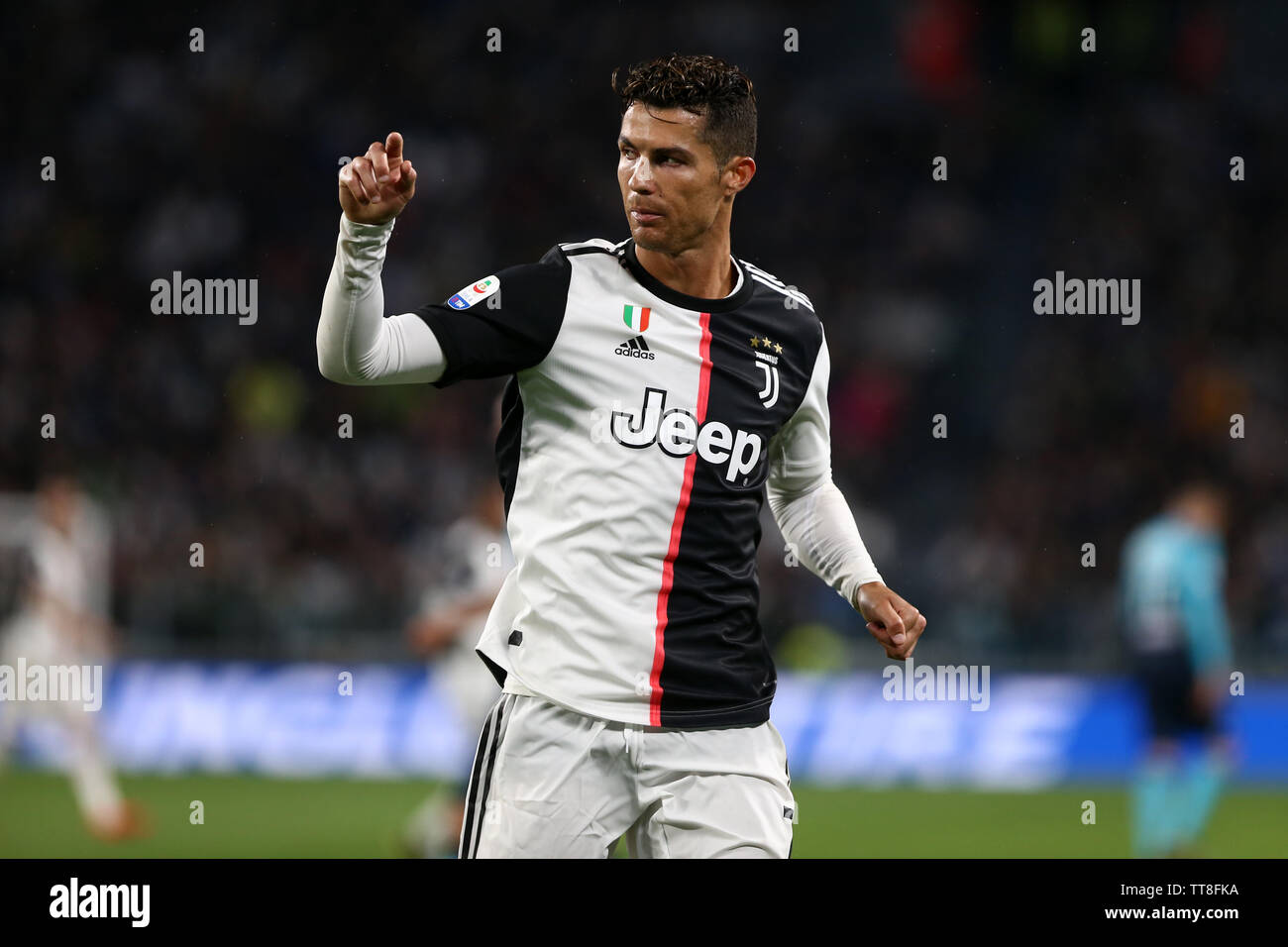 Torino, Italy - May 19, 2019. Italian Serie A. Juventus Fc vs Atalanta Bergamasca Calcio. Cristiano Ronaldo of Juventus FC  . Stock Photo