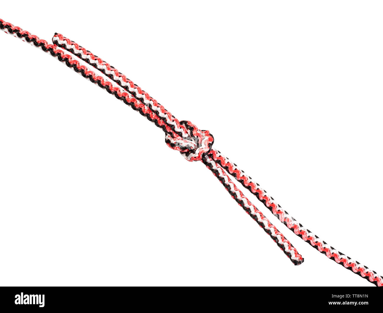 Another Side Of Thief Knot Tied On Synthetic Rope Cut Out On White Background Stock Photo Alamy<script async src=