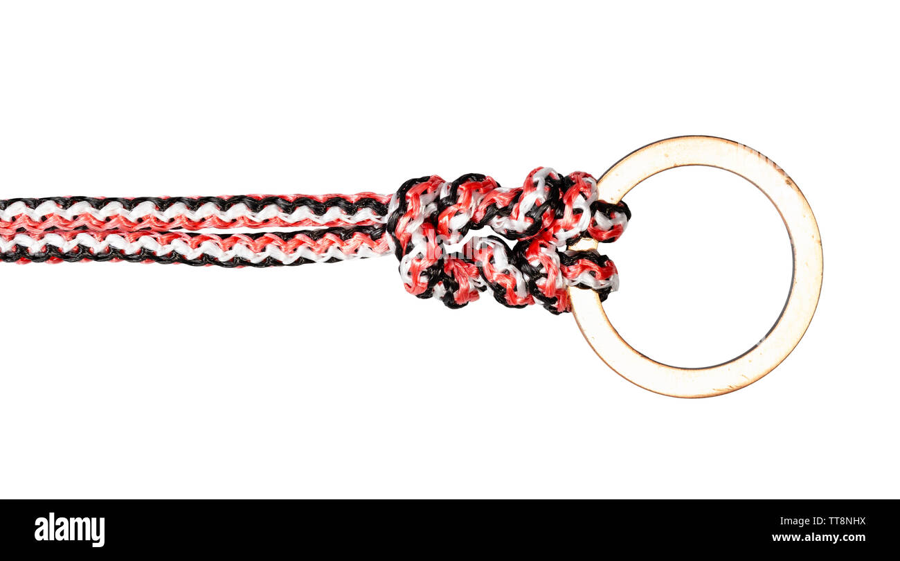 Cat S Paw Hitch Knot Tied On Synthetic Rope Cut Out On White Background Stock Photo Alamy