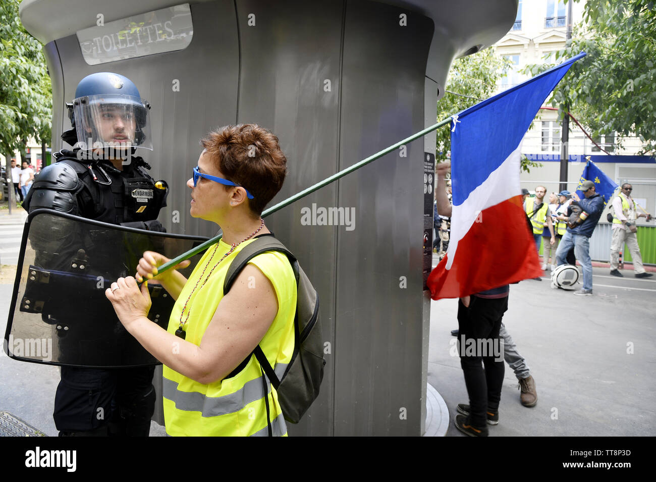 31th saturday of protest for the yellow vests - Paris - France Stock Photo