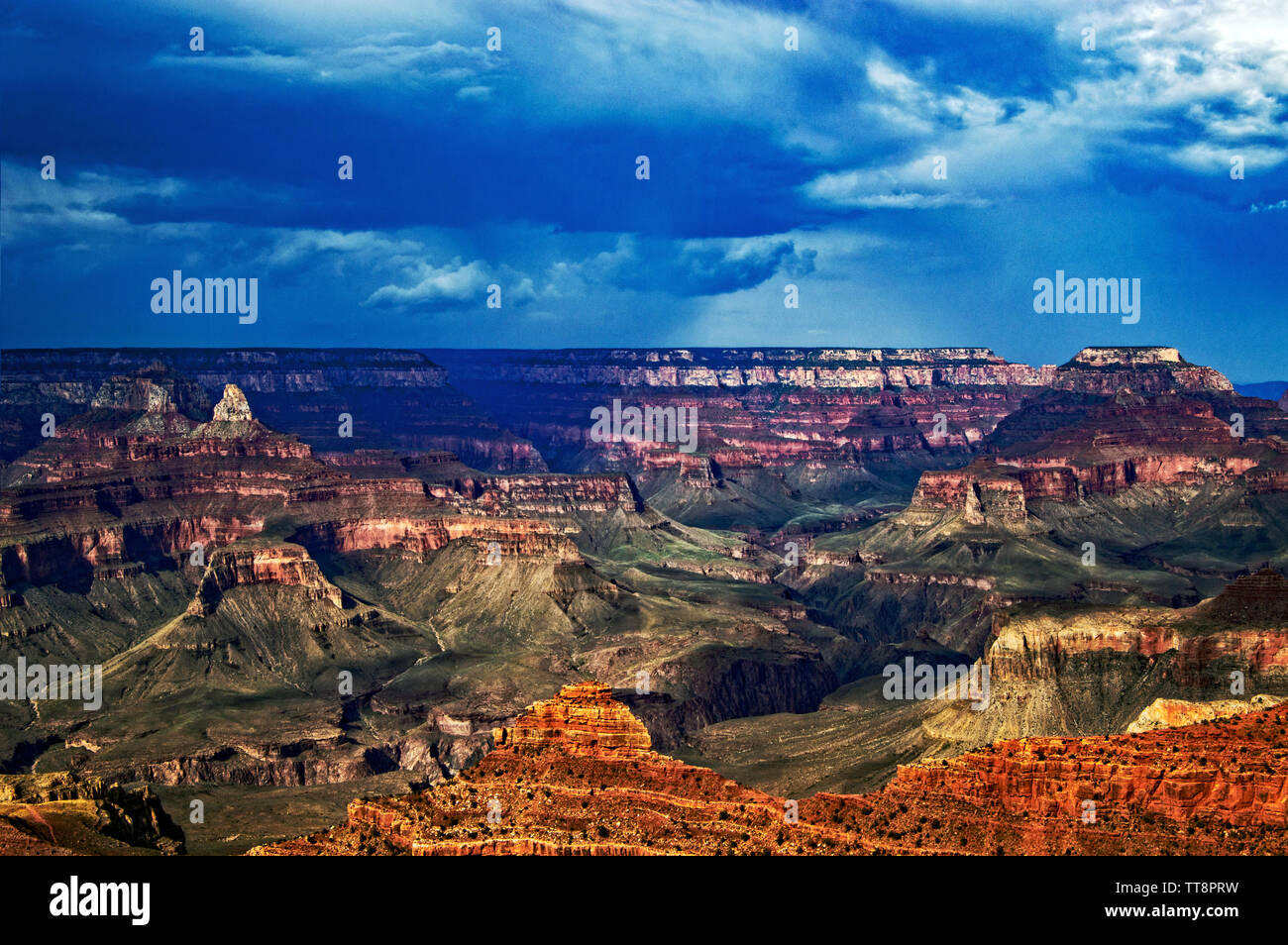 Grand Canyon National Park with clouds right after rain Stock Photo - Alamy