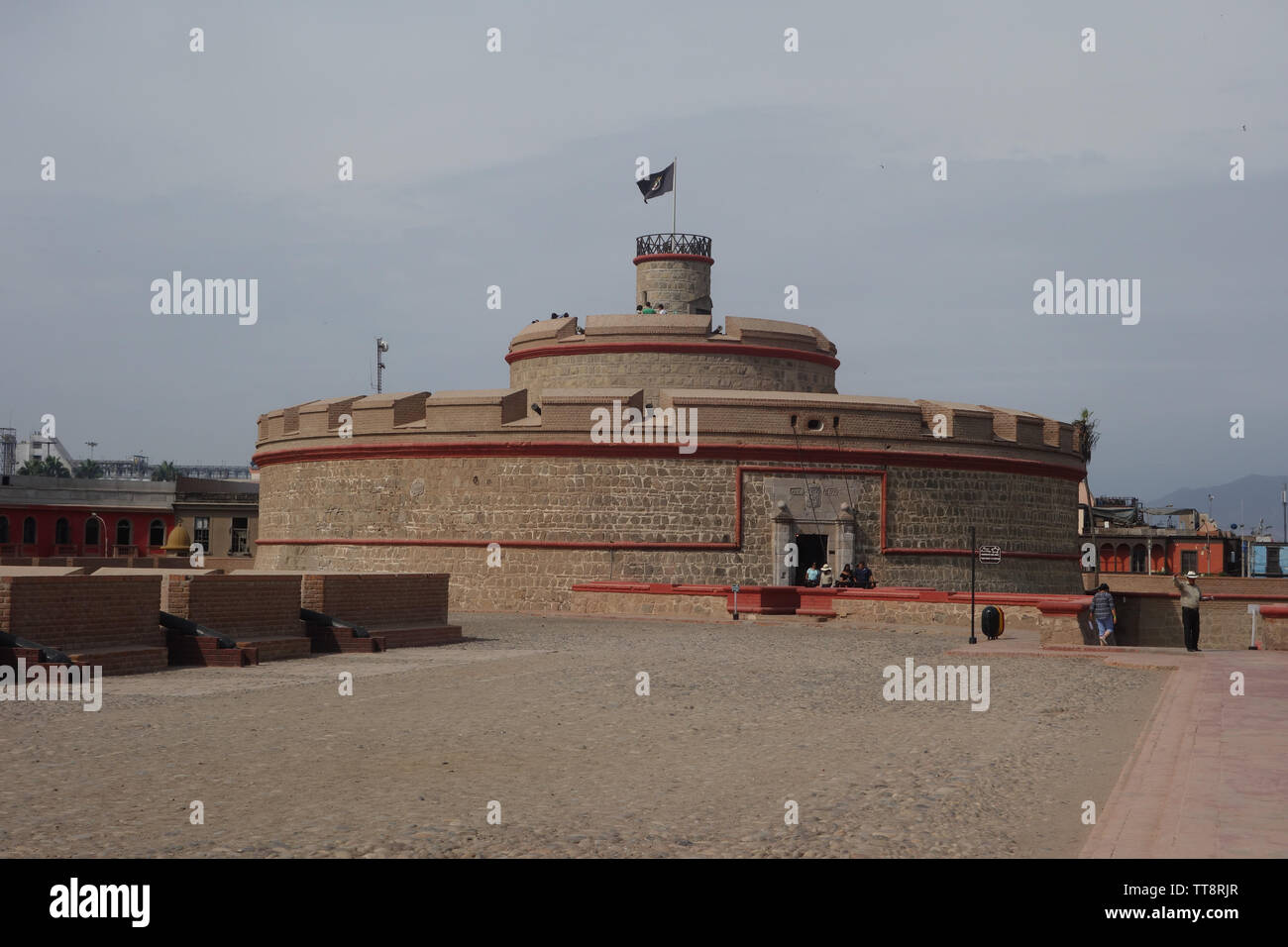 Real Felipe Fortress in the port of Callao, Lima, Peru Stock Photo