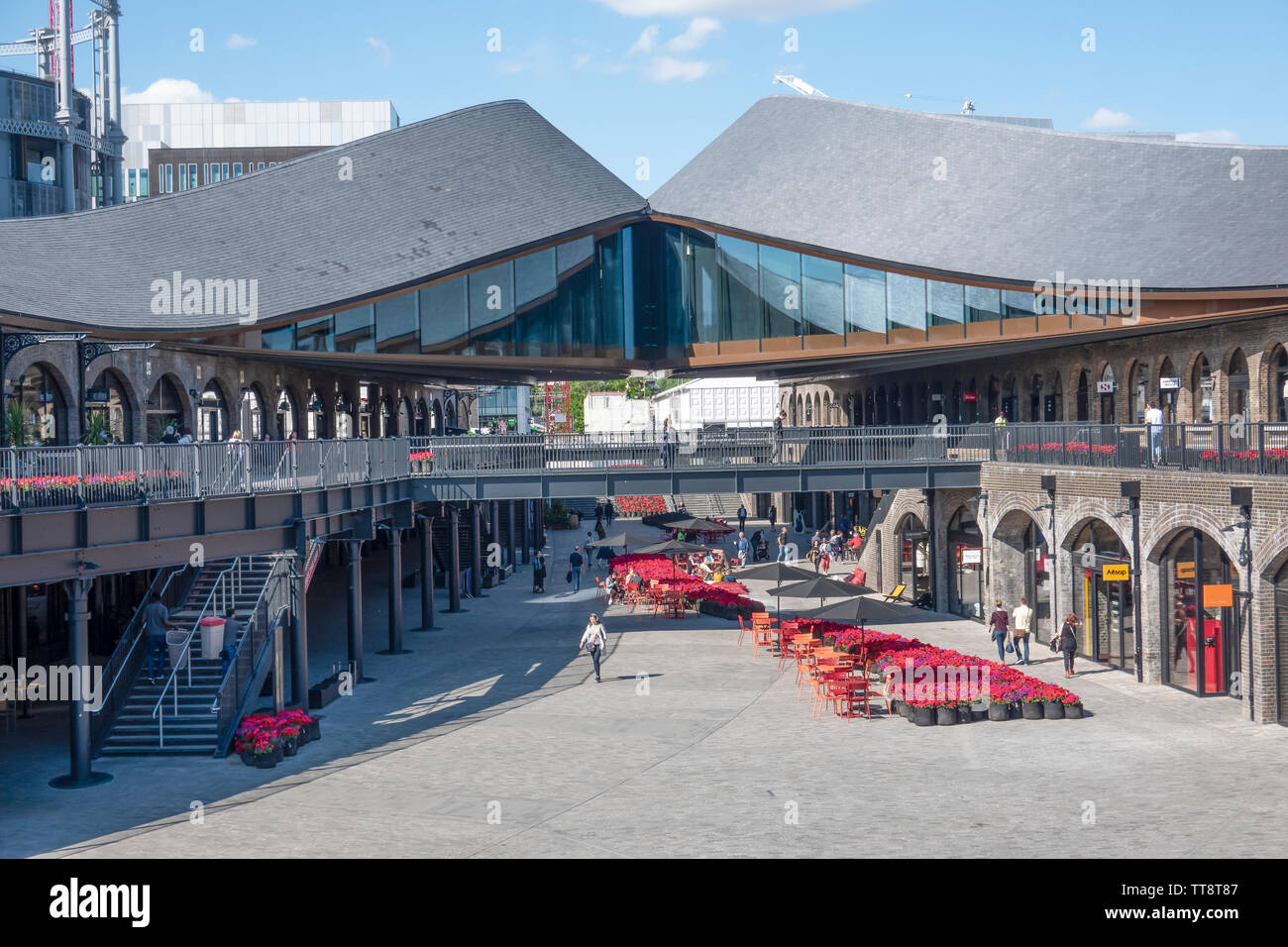 Coal Drop Yard Shopping Centre Kings Cross London England Stock Photo coal-drop-yard-shopping-centre-kings-cross-london-england-stock-photo