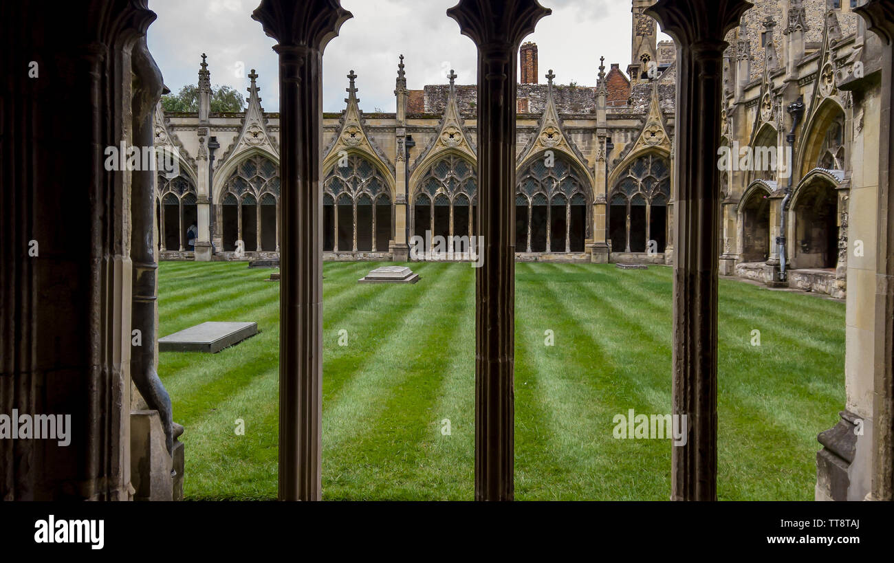 The Cloisters,Canterbury Cathedral,Canterbury,Kent,England Stock Photo