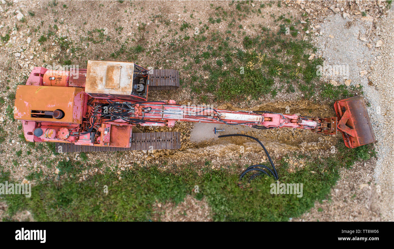 Old excavator Stock Photo