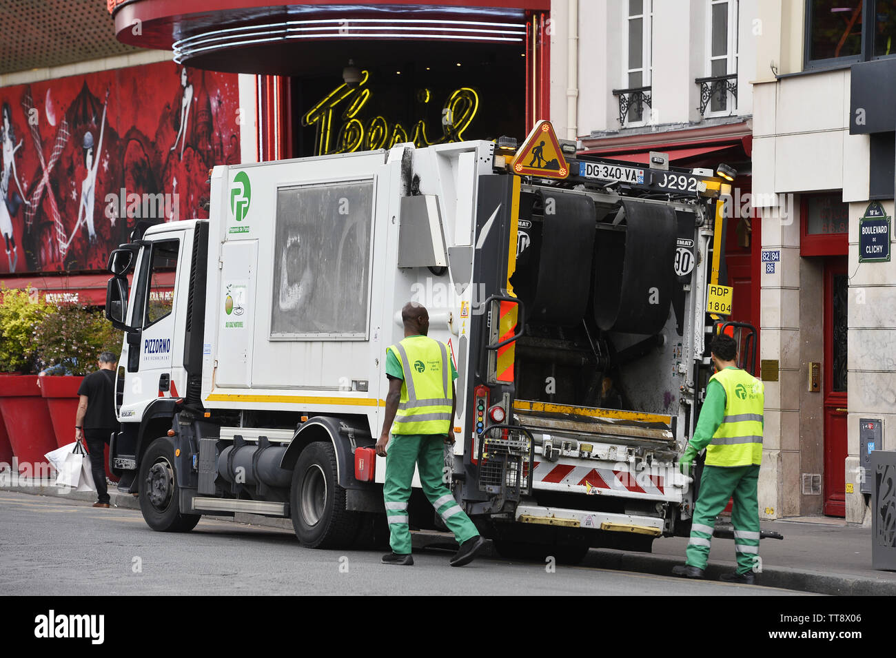 Waste collection service Paris France Stock Photo Alamy