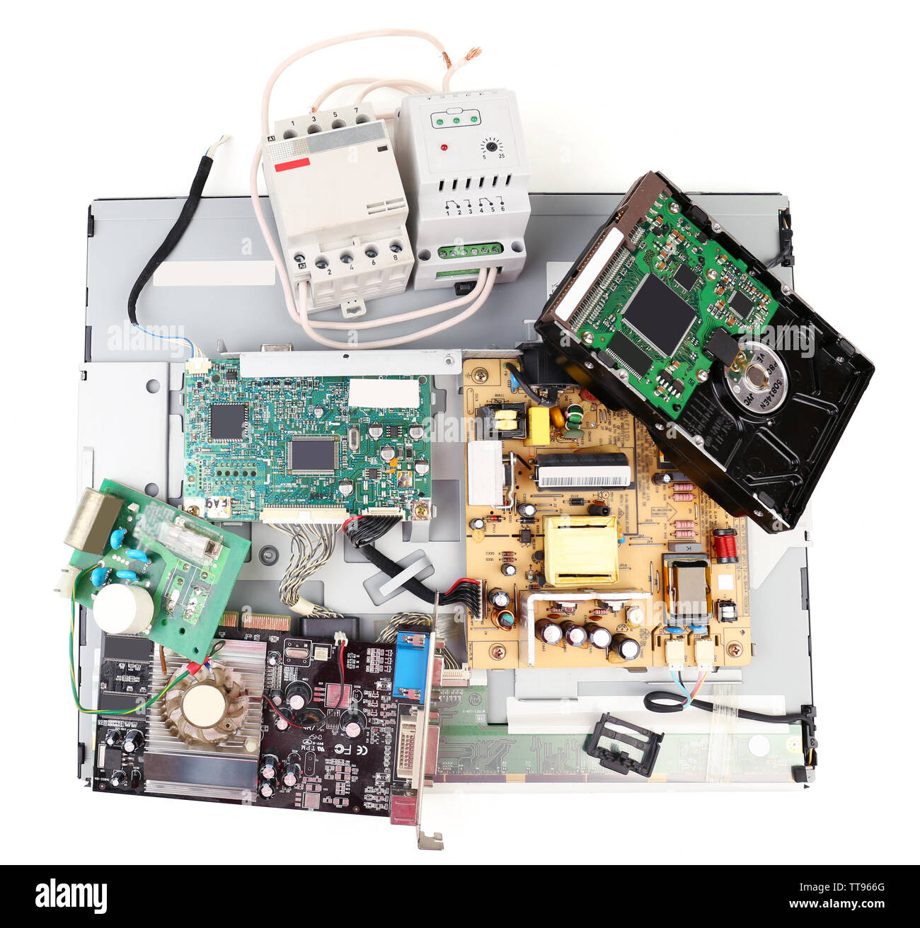 Waste computer parts Cut Out Stock Images & Pictures - Alamy