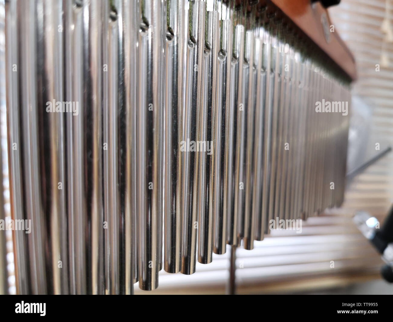 percussion chime close up at music store for drummers and orchestras