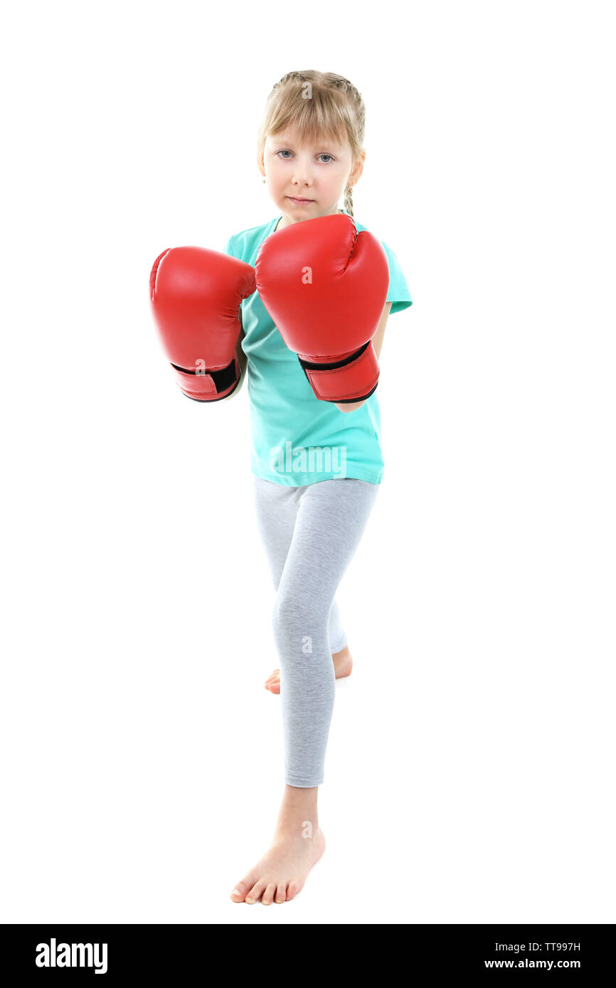 Little girl boxing gloves hires stock photography and images Alamy