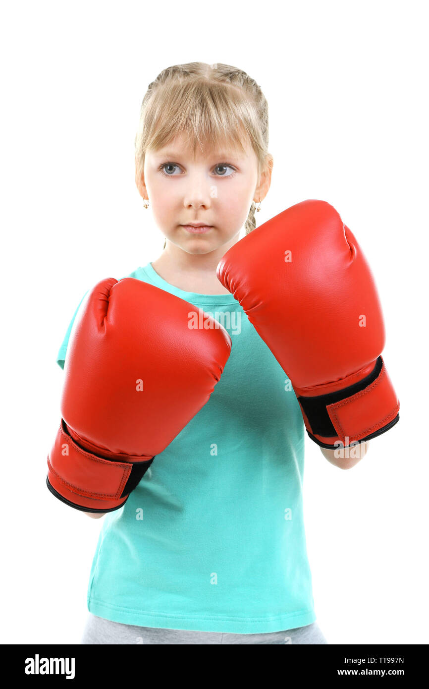 Little girl boxing gloves hires stock photography and images Alamy