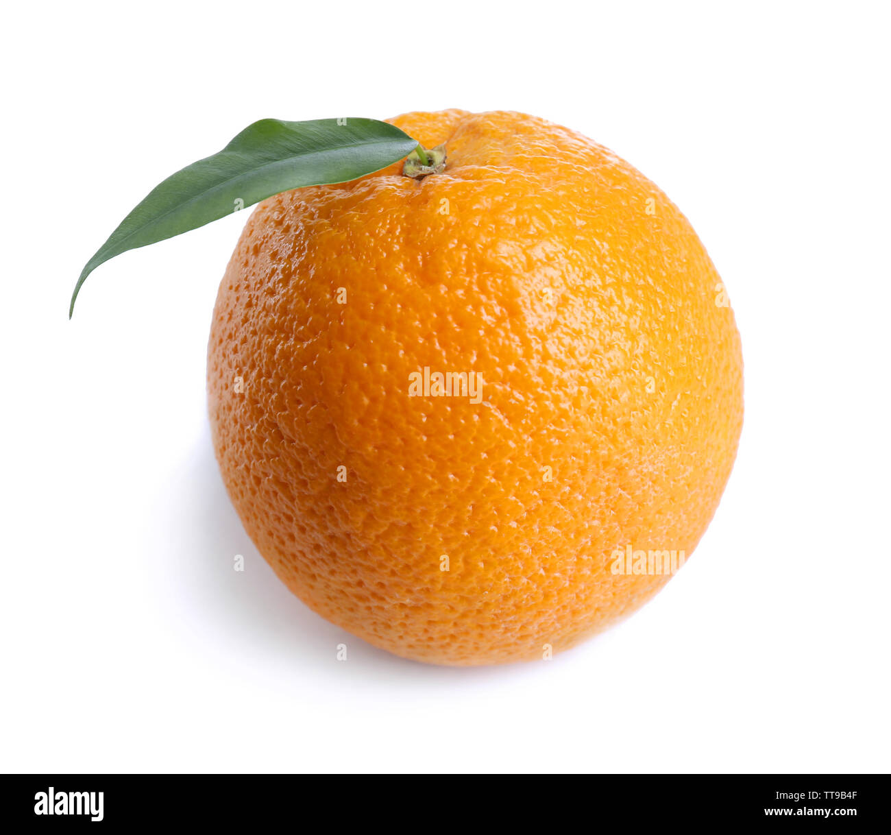 Orange With Ripe Ripe orange isolated on white Stock Photo - Alamy