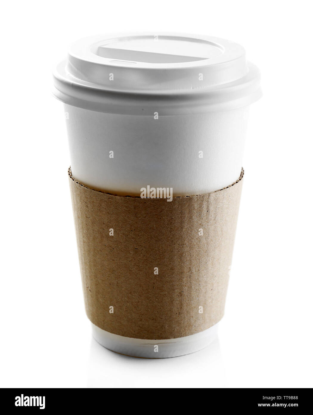 Paper cup isolated on white Stock Photo - Alamy