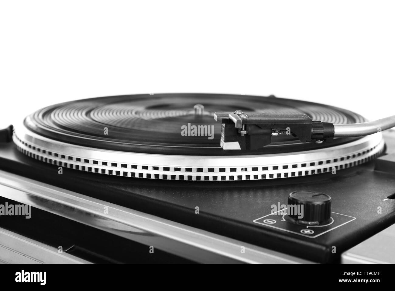 Vintage Turntable Vinyl Record Player Close Up Stock Photo Alamy