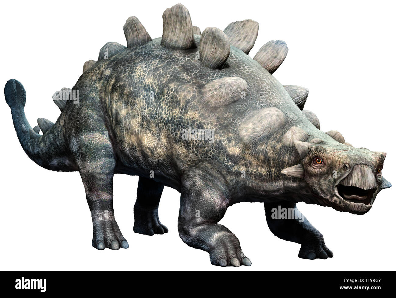 Crichtonsaurus from the Cretaceous era 3D illustration Stock Photo