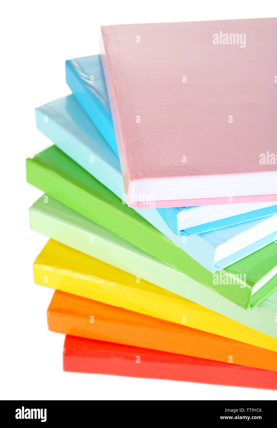 Stack of books isolated on white Stock Photo - Alamy