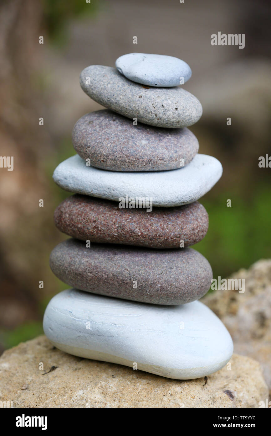 Zen Stones Balance Spa Outdoors Stock Photo Alamy