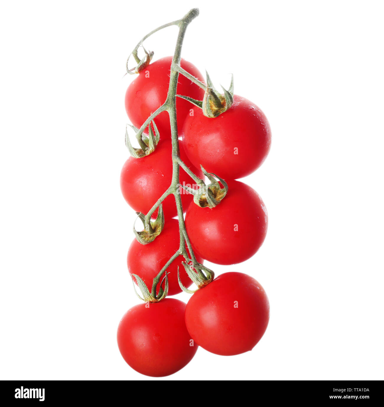 Bunch of fresh cherry tomatoes isolated on white Stock Photo - Alamy