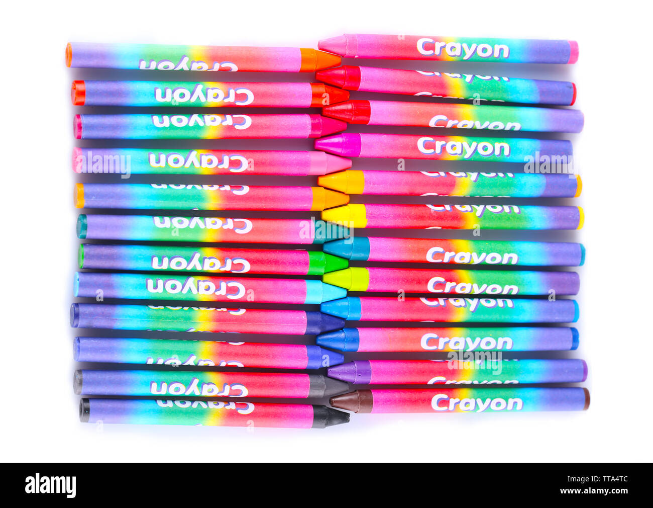 Colorful pastel crayons isolated on white Stock Photo Alamy