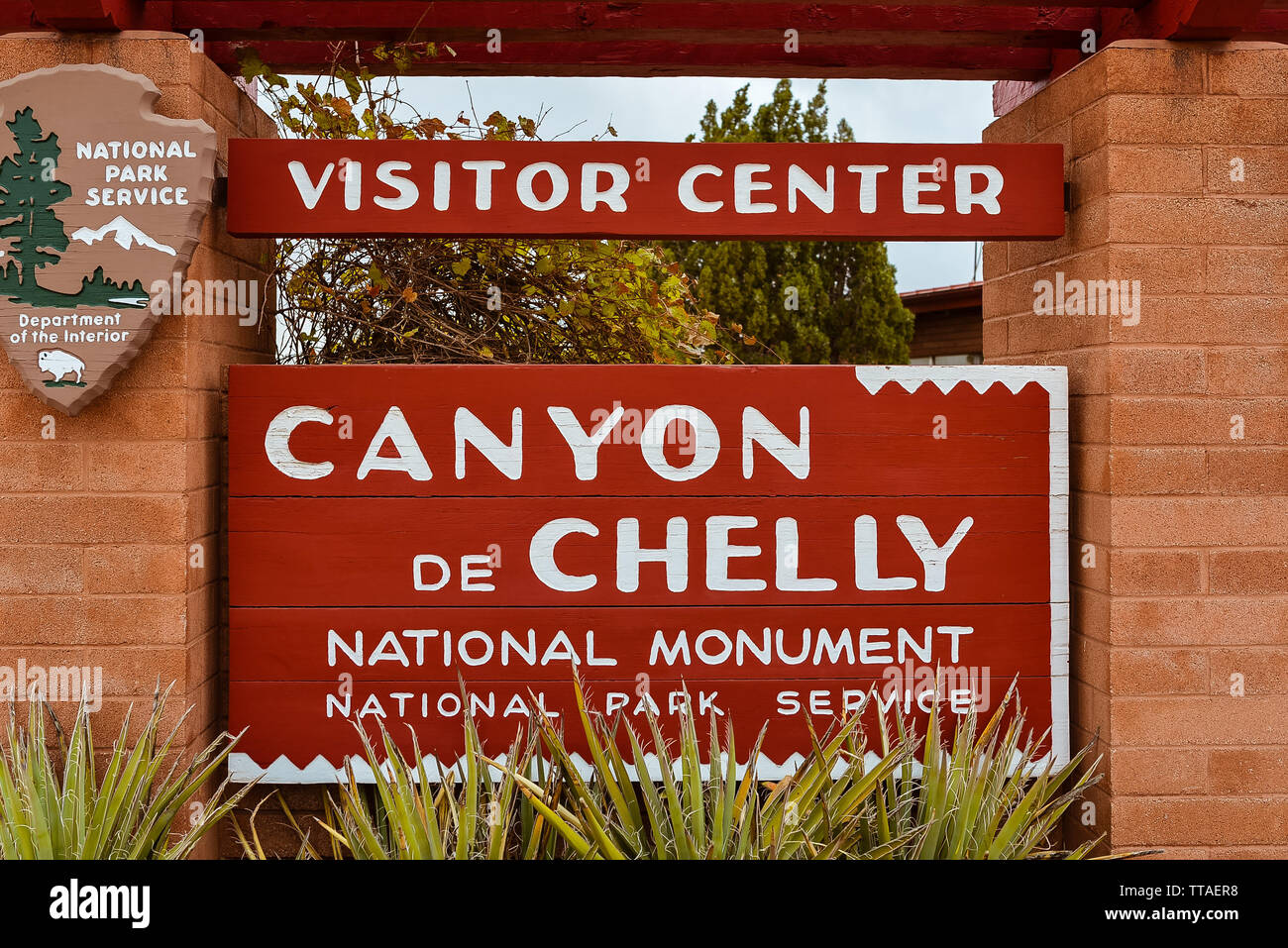 Chinle, AZ/USA Oct. 29, 2013 Sign, Canyon de Chelly National