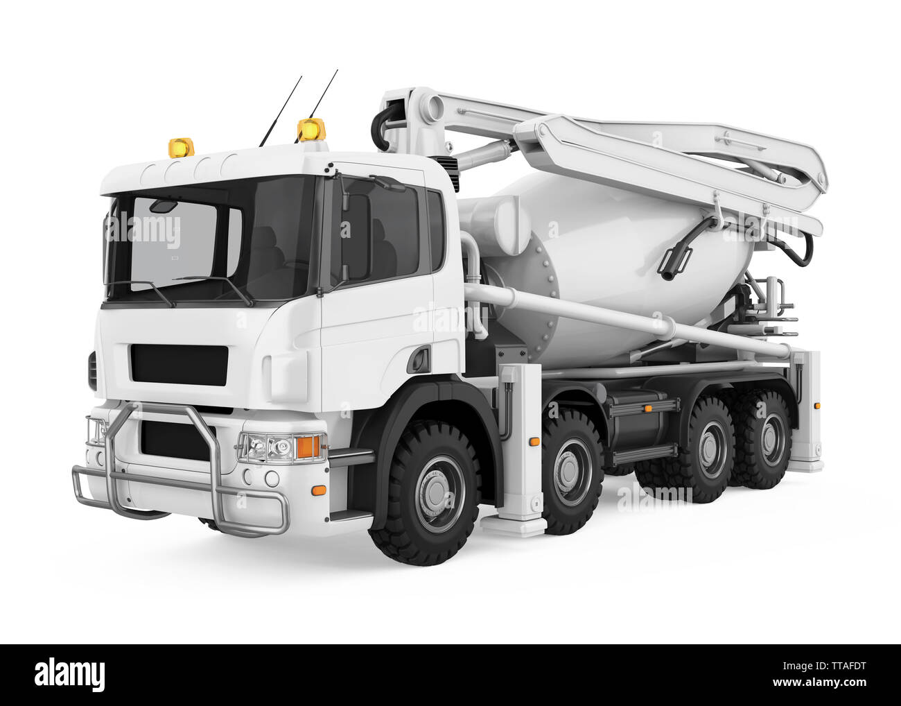 Concrete Mixer Truck Isolated Stock Photo Alamy