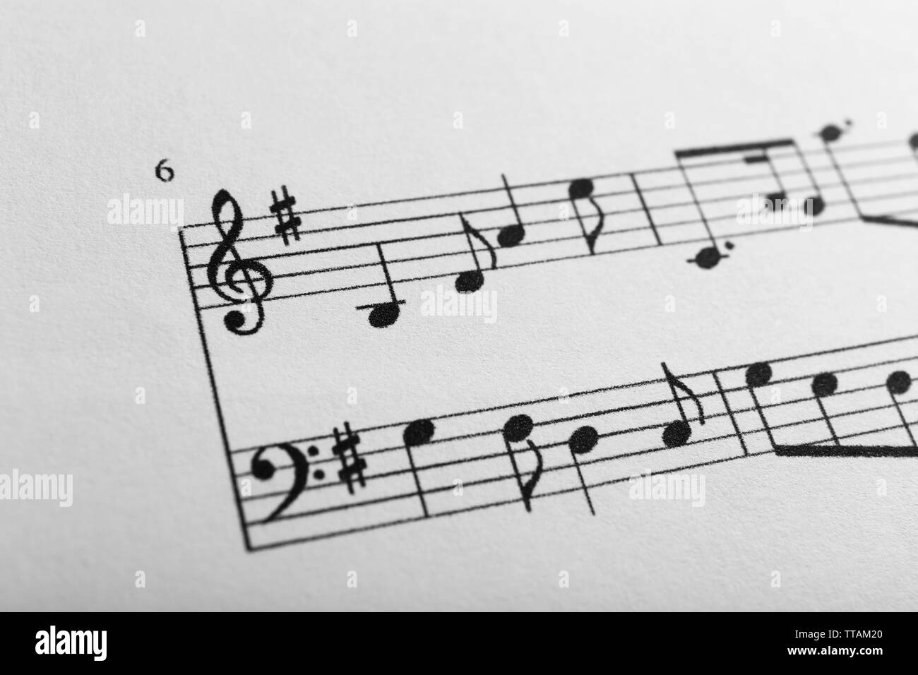 Music sheet background Stock Photo - Alamy