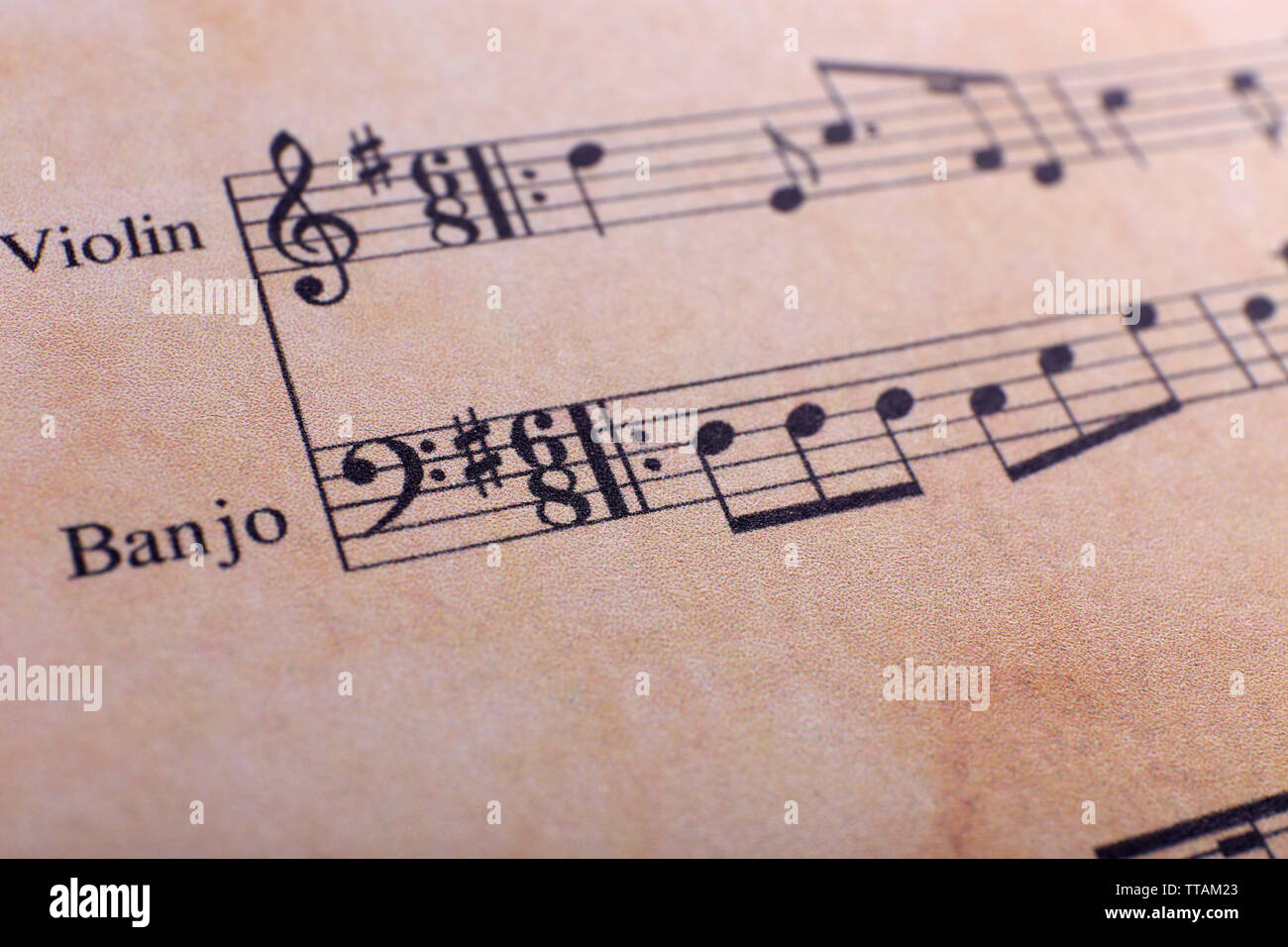 Music sheet background Stock Photo - Alamy