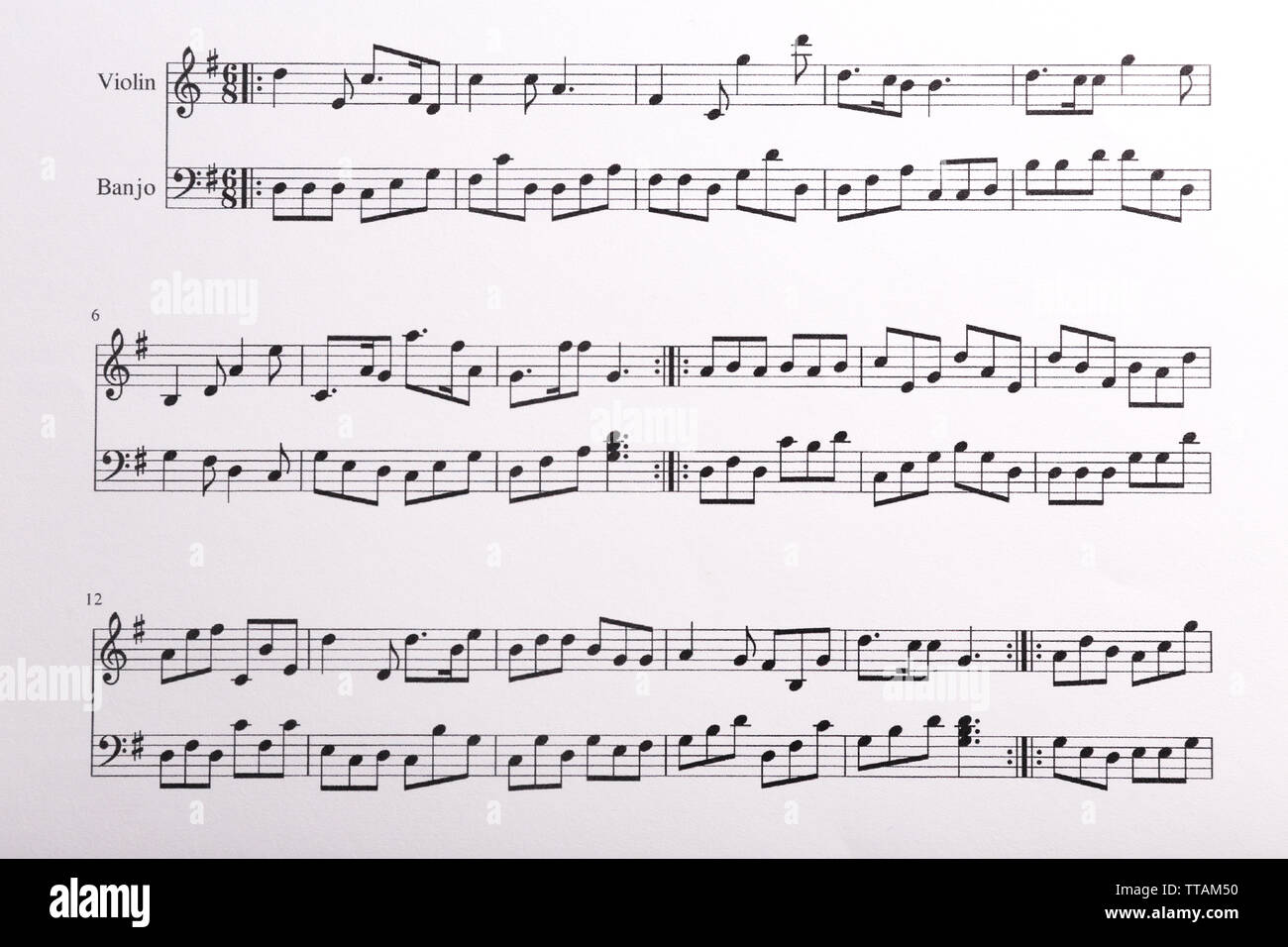 Music sheet background Stock Photo - Alamy