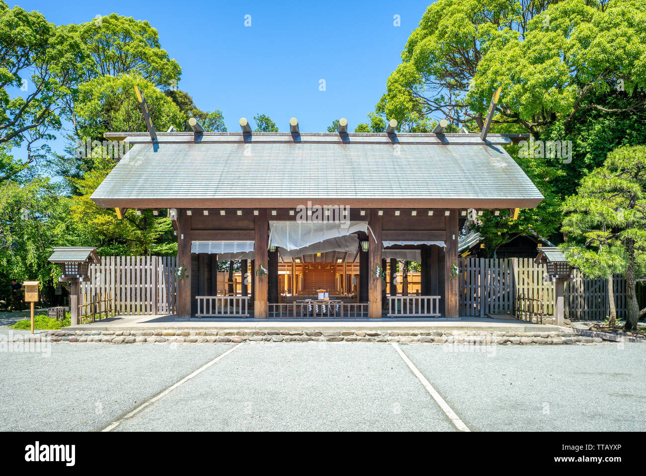 Iseyama kotai Jingu Shrine in Yokohama, Japan Stock Photo