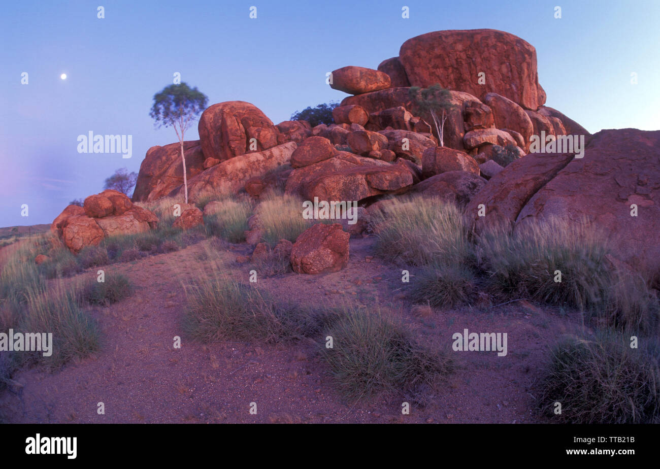 Devils Marbles Conservation Reserve (1802 hectare) reserve is 9 km to the South of Wauchope in the Northern Territory, Australia Stock Photo
