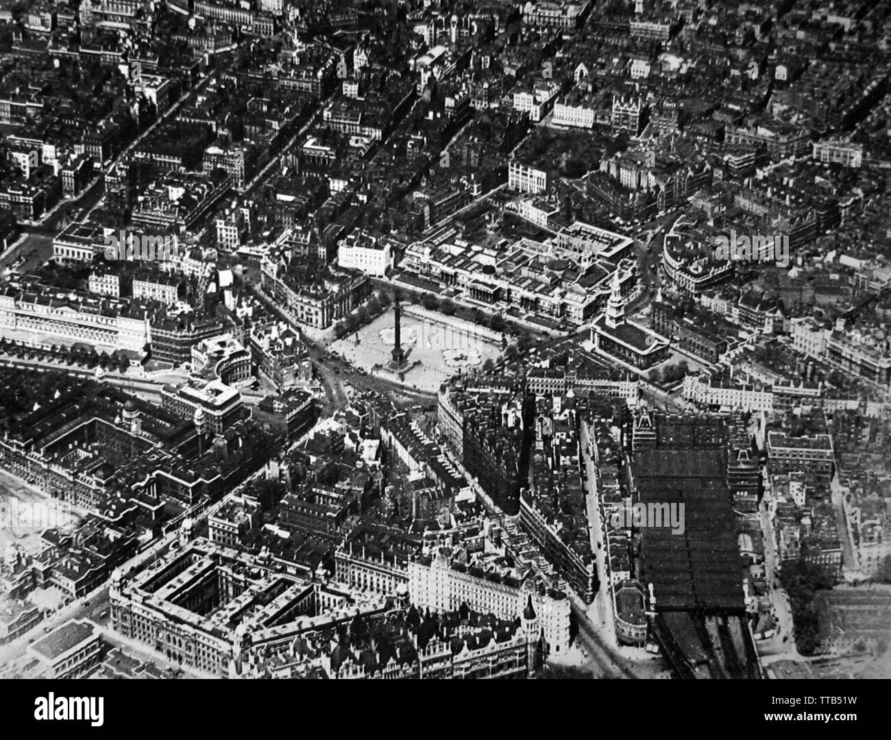 Aerial view of Trafalgar Square, London Stock Photo - Alamy