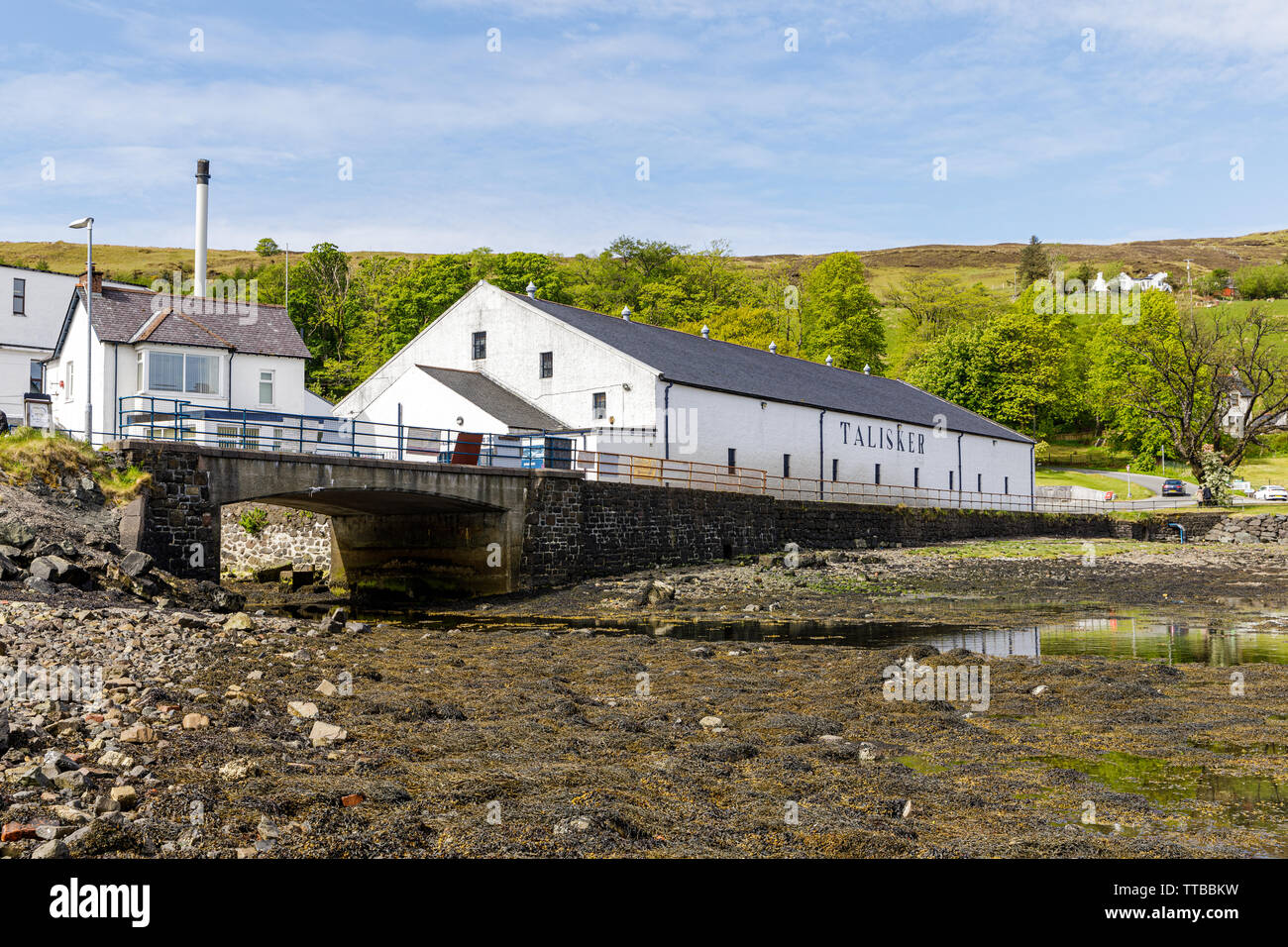 Talisker Distillery, a single malt Scotch whisky distillery, on the