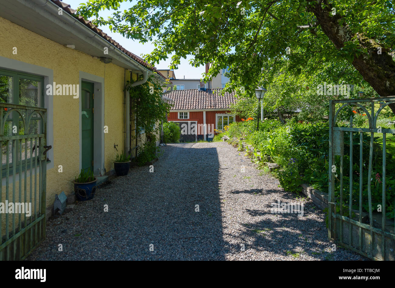 In Nora there are plenty of beautiful gardens inside the city center. Stock Photo