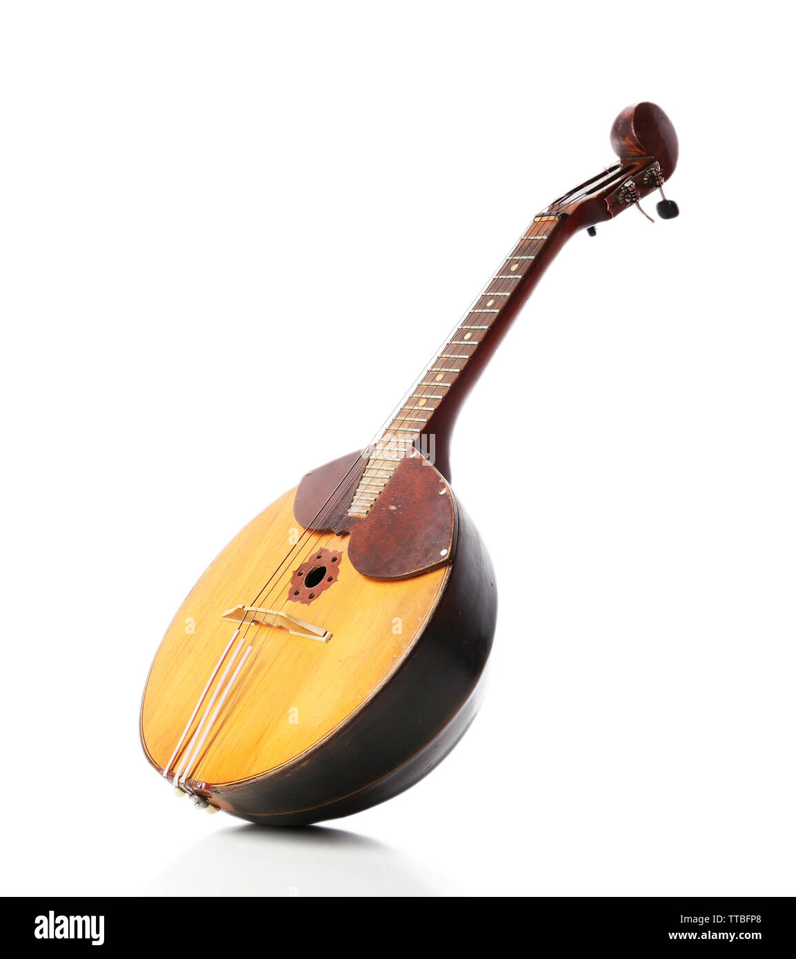 Folk musical instrument domra isolated on white Stock Photo - Alamy
