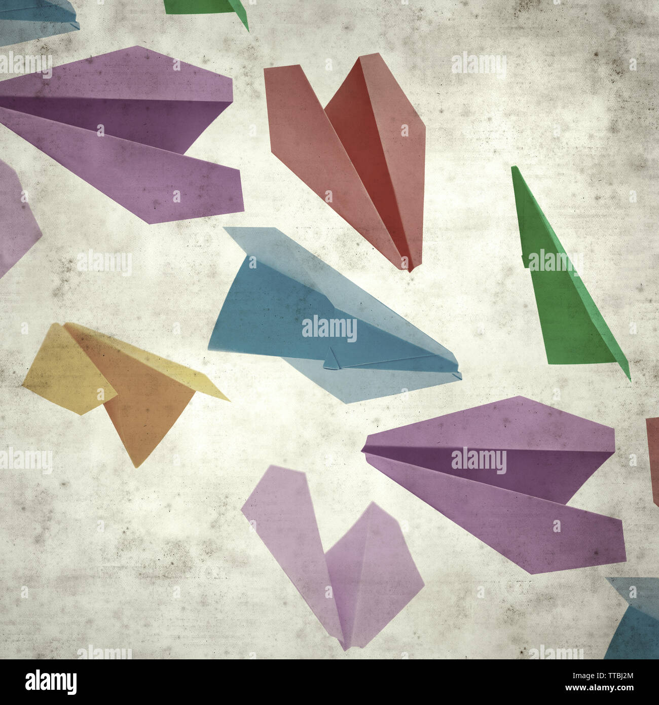 Textured Stylish Old Paper Background Square With Colorful